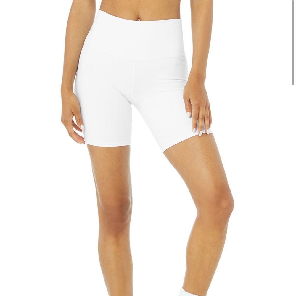 White Alo bike shorts